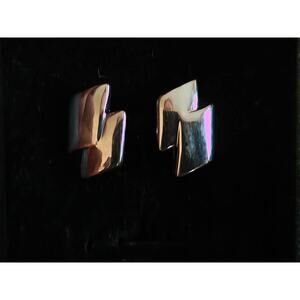 Zigzag Cufflinks Silver tone